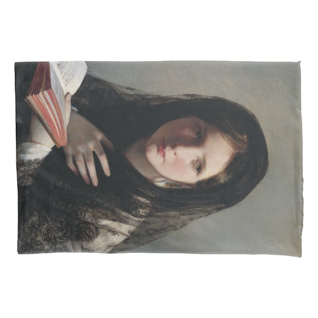 Jovem Mulher Perdida nos Sonhos (Lendo um Livro) (Frente-Esquerda)