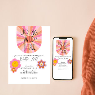 Jovem, Selvagem e Três Convite para aniversário