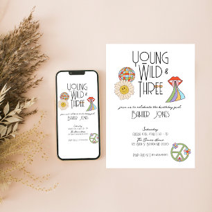 Jovem, Selvagem e Três Convite para aniversário