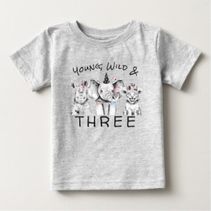 Jovem Selvagem & Três   Camiseta de 3º Aniversário