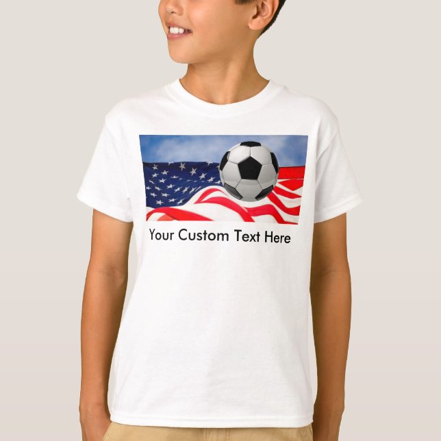 Jovens jogam futebol americano Flag T-Shirt (Frente)