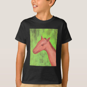 Jovens pôneis pintados em aquarela, camisa