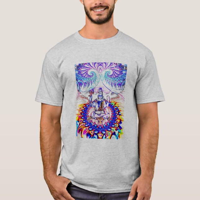 JOVENS SHIVA YOGA T CAMISETA HOMENS MULHERES CRIAN (Frente)