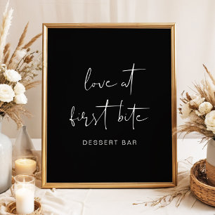 JOVI Edgy Modern Black Dessert Poster Bar