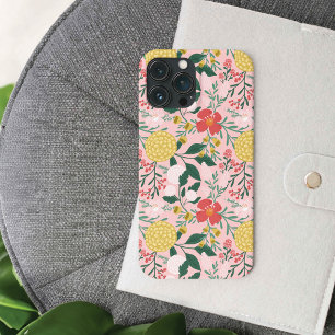 Joy Botanical Floral Festivo Padrão Rosa