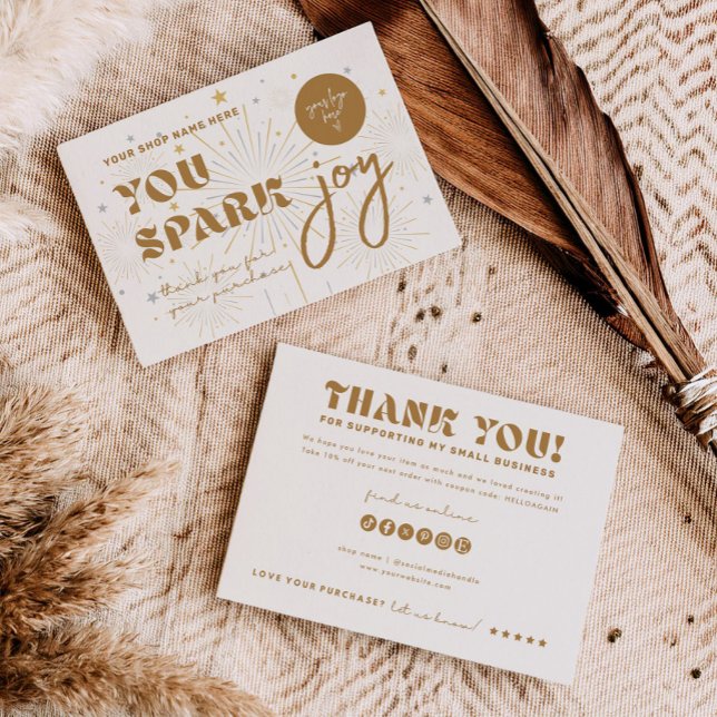 Joy Business Branding Compro Obrigado Cartão de Pr (Criador carregado)