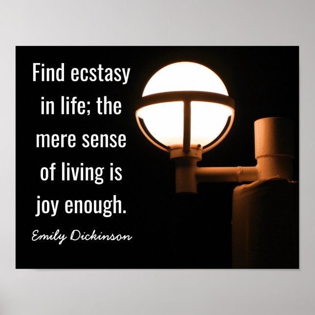 Joy Enough - Emily Dickinson - Art Impressão (Frente)