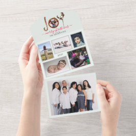 Joy fotos personalizadas da família Cartão de Nata