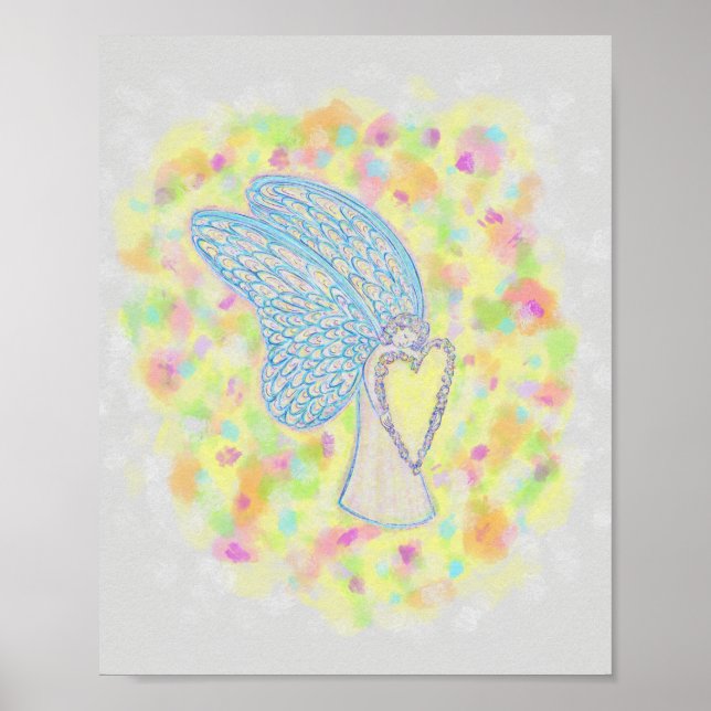 Joy Guardian Angel Art Impressão Poster (Frente)
