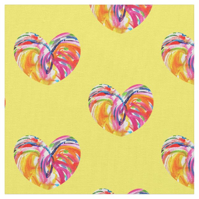 Joy Hearts Rainbow Material de Arte Tecido (Detalhe)