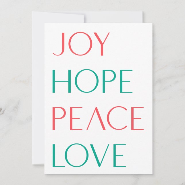 Joy, Hope, Love, Peace (Frente)