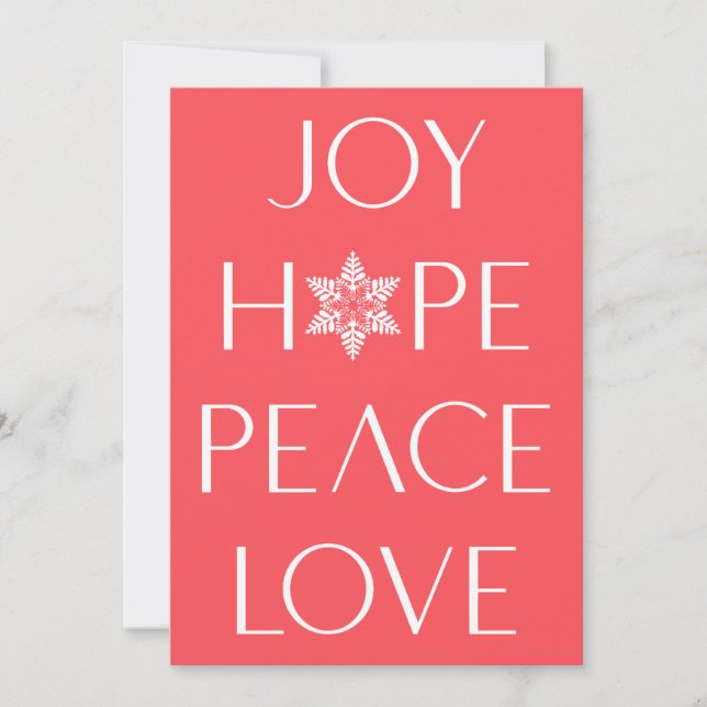 Joy, Hope, Love, Peace Red All the Faves (Frente)
