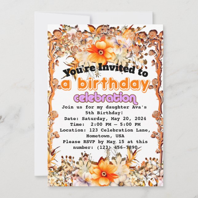 Joy inesquecível: Cartões de Aniversário para Cria (Frente)