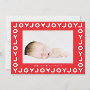 Joy Joy Cartões de foto de Natal de Feriado de Qu