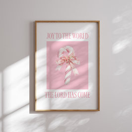 Joy para a Poster de Natal do World Candy Cane