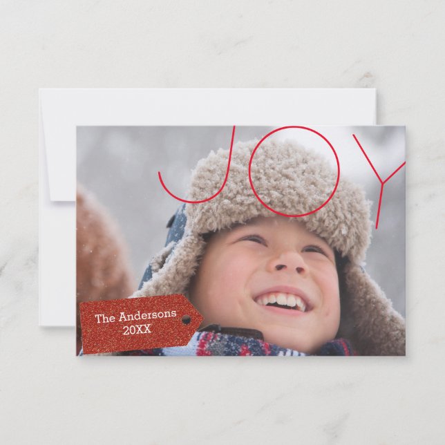 Joy Photo - Cartão de Natal 3x5 (Frente)