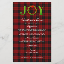 JOY TARTAN CHRISTMAS WREATH | MENU NATAL