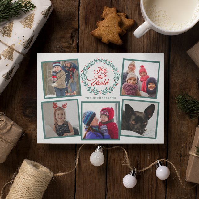 JOY TO THE WORLD CHRISTMAS Photo Collage (Criador carregado)