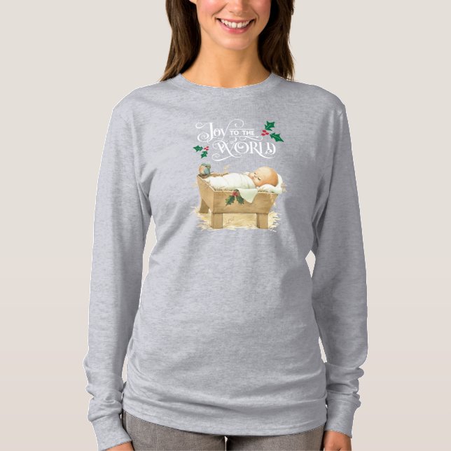 Joy To The World Long Sleeve T-shirt (Frente)