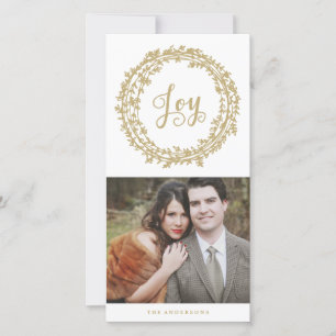 Joy Wreath   Cartões com fotos de Férias