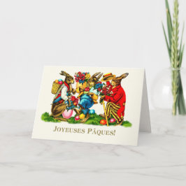 Joyeuses Pâques. Cartões de felz pascoa franceses