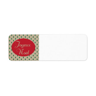 Joyeux Noel - Etiquetas de devolução de Natal em F