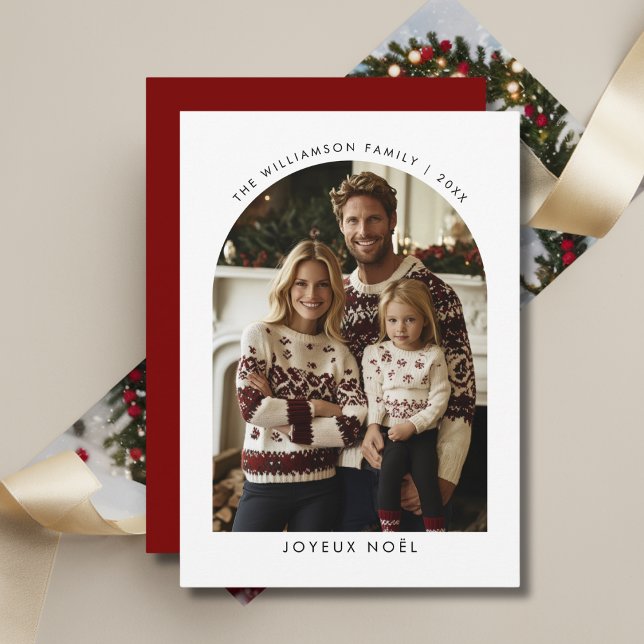 Joyeux Noël French Cartões de natal Arch Photo (Criador carregado)