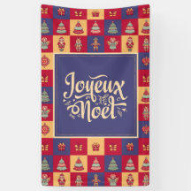 Joyeux Noel french Feliz Muro de Natal saudação