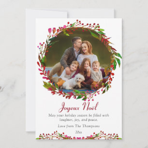 Joyeux Noël Natal Foto Floral