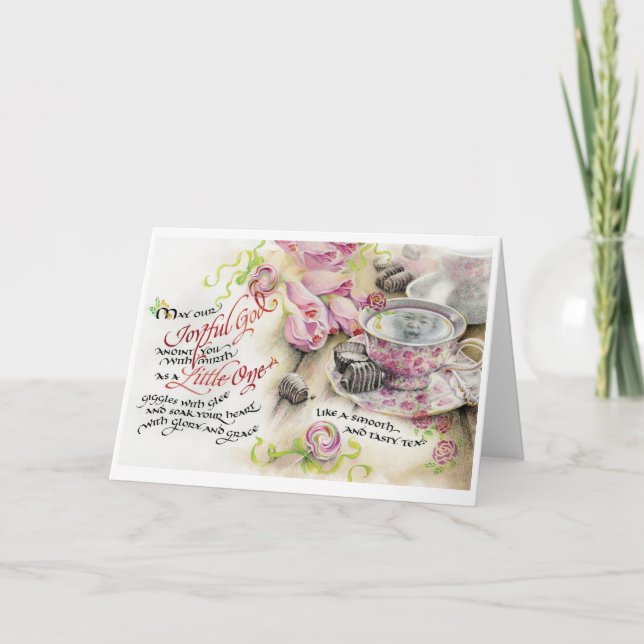Joyful God/Little One, Cartão de Saudação Dobrado, (Frente)