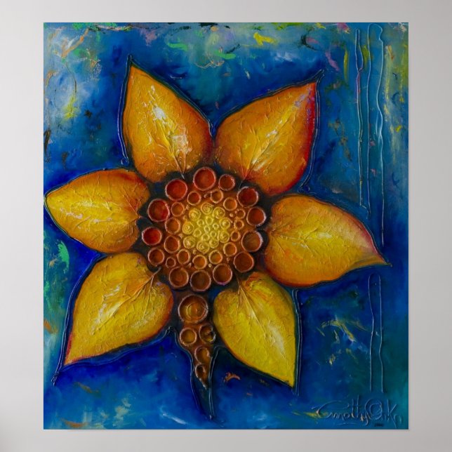 Joyful - Impressão de tela de mídia mista (Frente)