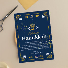 Joyous Hanukkah Celebração!" Cartões de agradecime