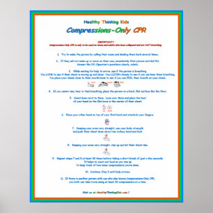 Jr. Poster Lg do CPR das Compressões-Somente do