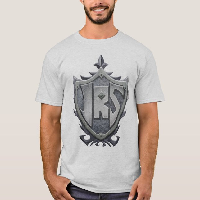 JRS: O t-shirt básico dos homens, cinza (Frente)
