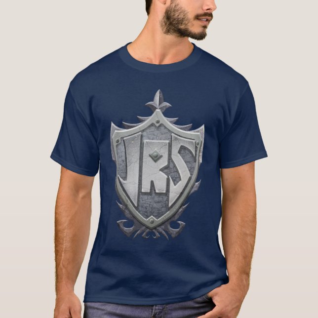 JRS: T-shirt básico, azul marinho (Frente)