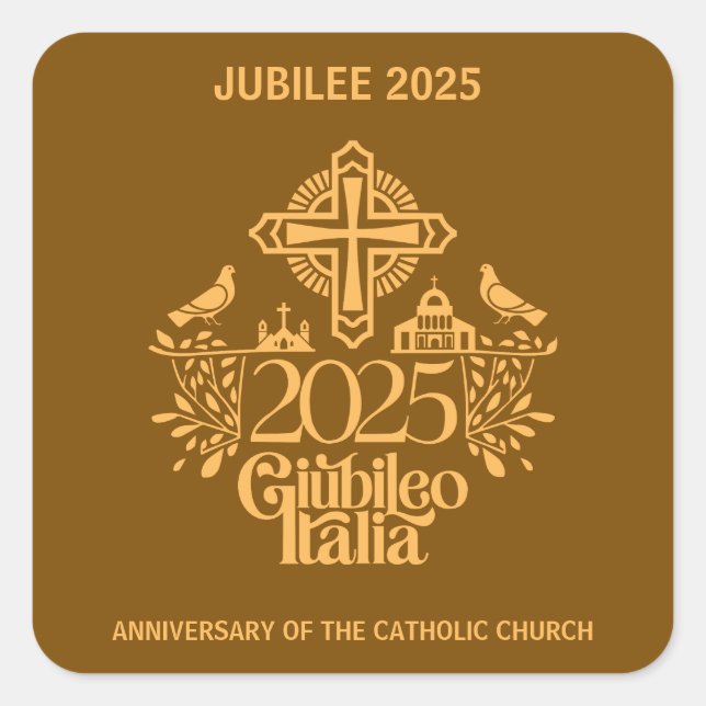 Jubileu 2025 Igreja Católica, adesivos personaliza (Frente)