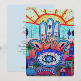 JUDAIC HAMSA BAT BAR MITZVAH CONVITE