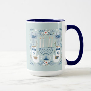 Judaica - Canecas de Chanukah - Presentes - Feriad