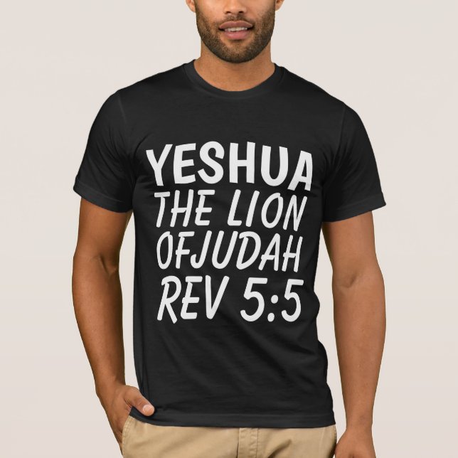 Judeu messiânico, YESHUA T-shirts Camisetas cristã (Frente)