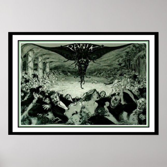 Jugend Art Nouveau "Panik" Poster 16 x 20 (Frente)