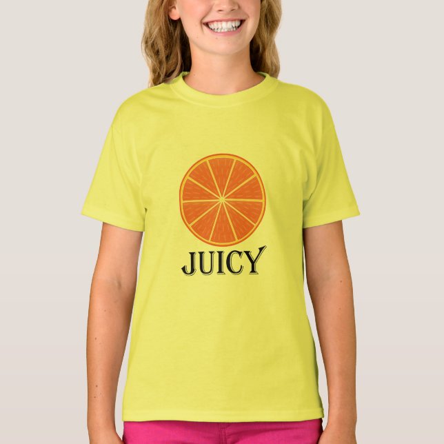 Juicy Orange - Camiseta Básica Feminina Infantil L (Frente)