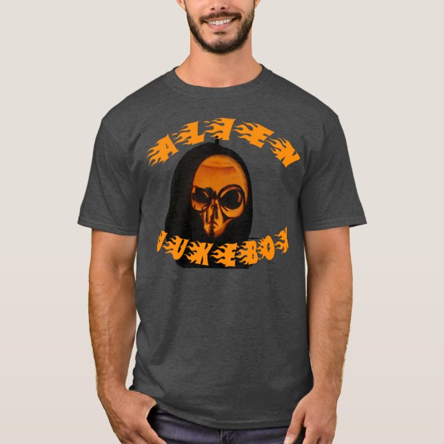 Jukebox estrangeiro - camisa da guitarra T de (Frente)