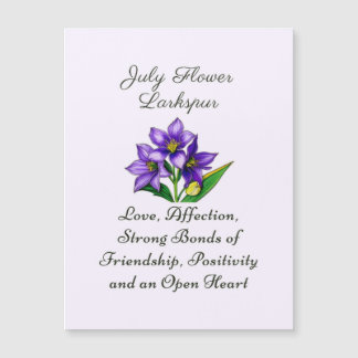 Julho Aniversário Mês Flor Larkspur Arte Floral