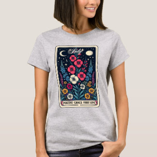 Julho Aniversário Mês Flor Larkspur T-Shirt
