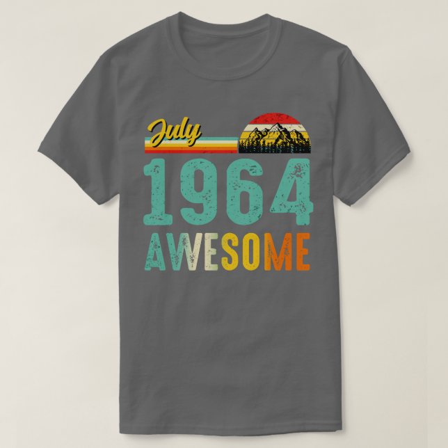 Julho De 1964 Camisa De Presente De Aniversário Vi (Frente do Design)