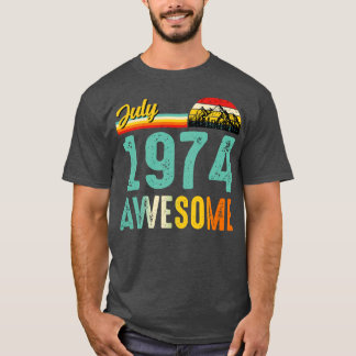 Julho De 1974 Camisa De Presente De Aniversário Vi