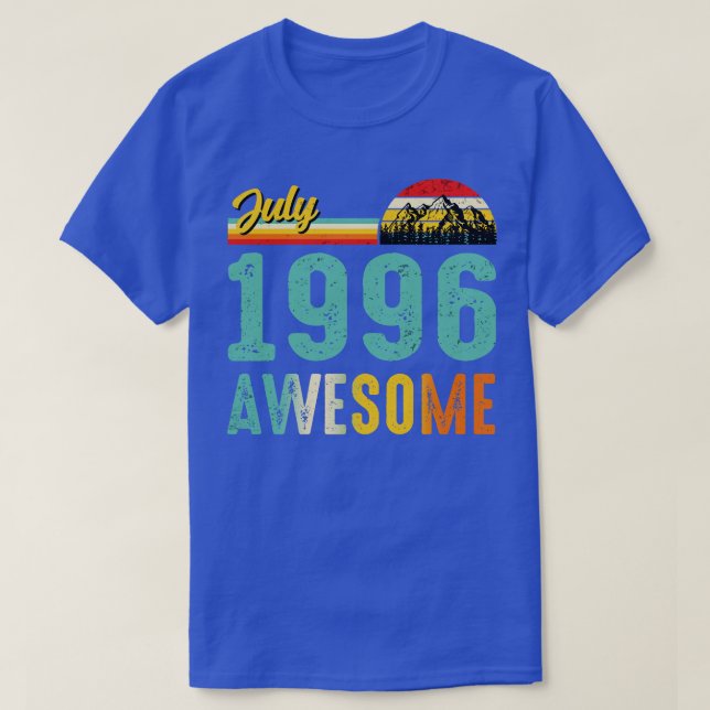 Julho De 1996 Camisa De Presente De Aniversário Vi (Frente do Design)