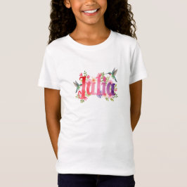 Julia - Camisa Personalizada - Para Crianças