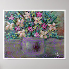 Julia Fine Art Floral Pintura Poster