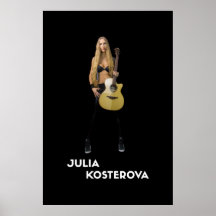 Julia Kosterova LAG Guitars Poster Novo
